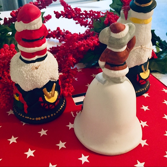 🎄Vintage Christmas Bells Santa, Snowman & Mouse🎄 - Picture 11 of 13